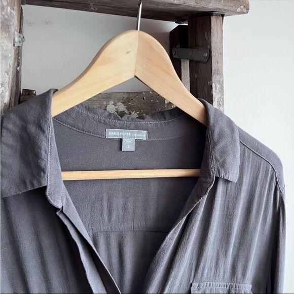 James Perse Gray Button Top - Picture 3 of 6